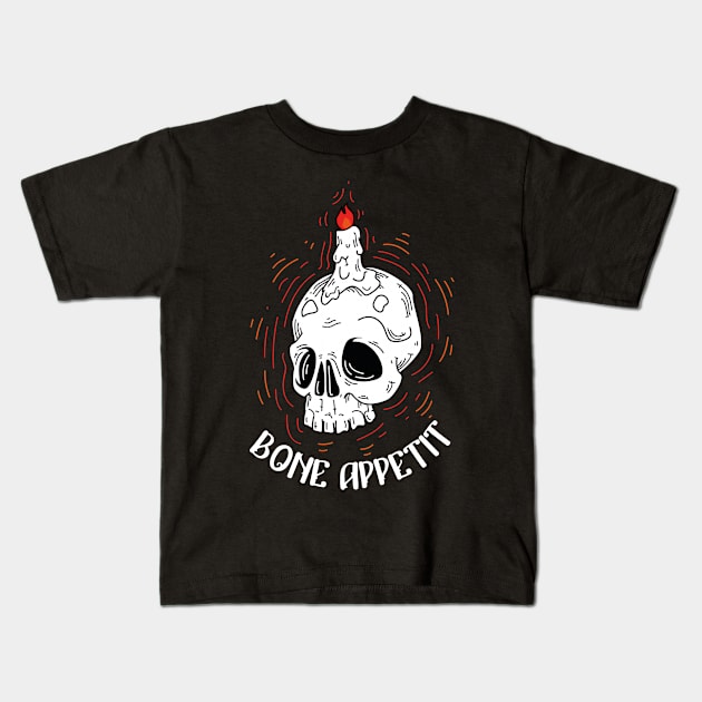 Halloween Costume Scary Skeleton Skull Face Horror Party Kids T-Shirt by melostore